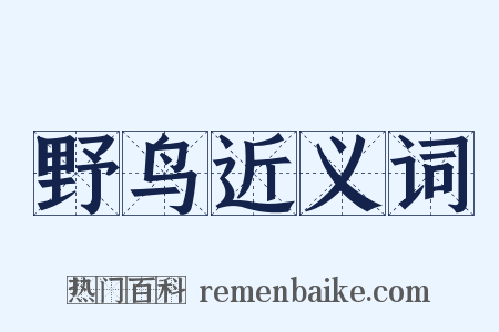 野鸟近义词是什么意思的图片